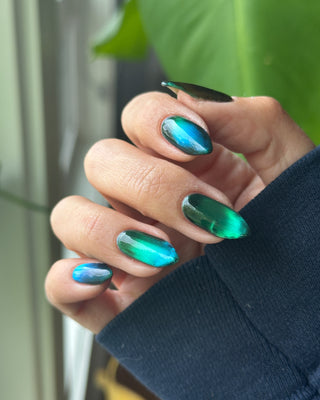 Image provided for Bee's Knees by a paid swatcher featuring the nail polish " This is Arkany "