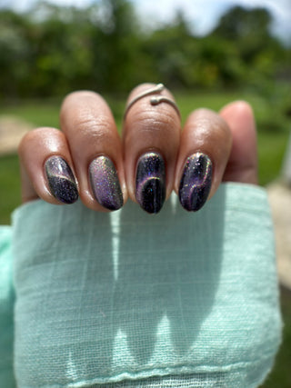 Image provided for Bee's Knees by a paid swatcher featuring the nail polish " Death is its Own Kind of Rebirth "