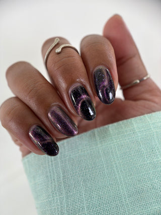 Image provided for Bee's Knees by a paid swatcher featuring the nail polish " Death is its Own Kind of Rebirth "
