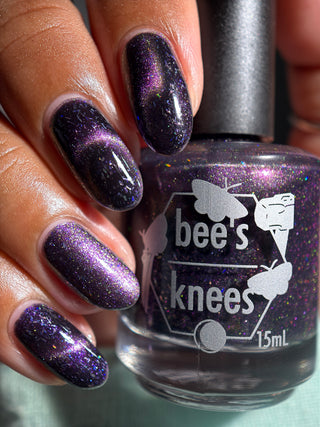Image provided for Bee's Knees by a paid swatcher featuring the nail polish " Death is its Own Kind of Rebirth "