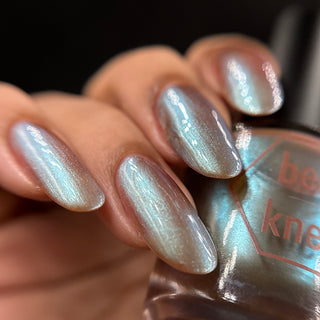 Image provided for Bee's Knees by a paid swatcher featuring the nail polish " Torrent "