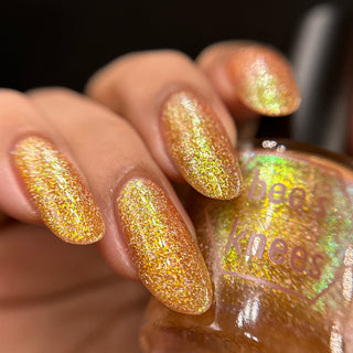 Image provided for Bee's Knees by a paid swatcher featuring the nail polish " The Golden Path "