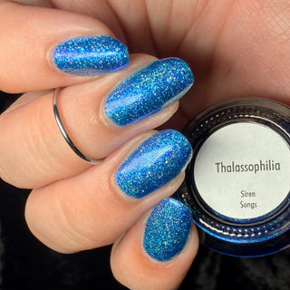 Image provided for Bee's Knees by a paid swatcher featuring the nail polish " Thalassophilia "