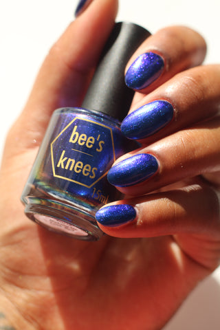 Image provided for Bee's Knees by a paid swatcher featuring the nail polish " You're Making Us Look Bad "