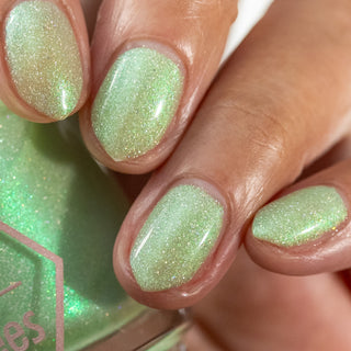 Image provided for Bee's Knees by a paid swatcher featuring the nail polish " Seafoam in my Blood "