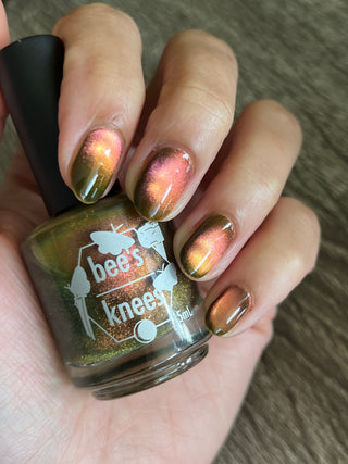 Image provided for Bee's Knees by a paid swatcher featuring the nail polish " I'm Nobody "