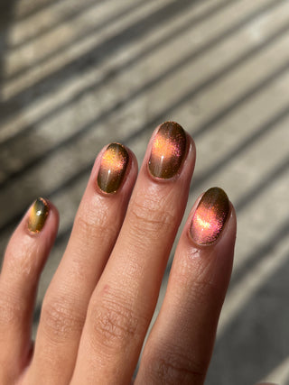 Image provided for Bee's Knees by a paid swatcher featuring the nail polish " I'm Nobody "