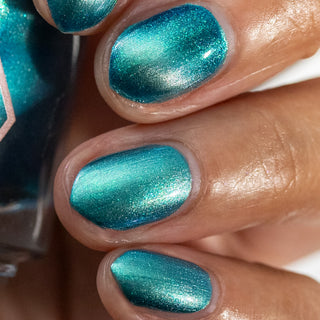 Image provided for Bee's Knees by a paid swatcher featuring the nail polish " I Can't Drown my Demons they Know How to Swim "