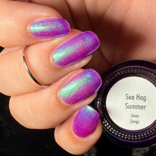 Image provided for Bee's Knees by a paid swatcher featuring the nail polish " Sea Hag Summer "