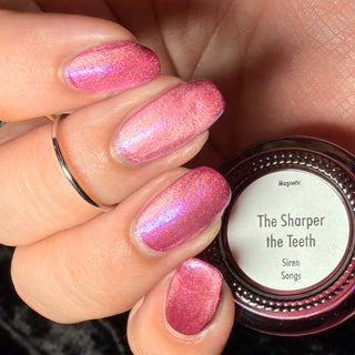 Image provided for Bee's Knees by a paid swatcher featuring the nail polish " The Sharper the Teeth "