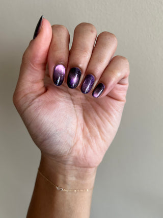 Image provided for Bee's Knees by a paid swatcher featuring the nail polish " Death is its Own Kind of Rebirth "