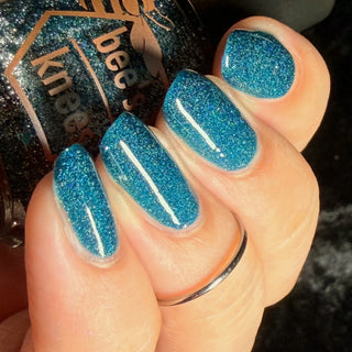 Image provided for Bee's Knees by a paid swatcher featuring the nail polish " From the Depths "