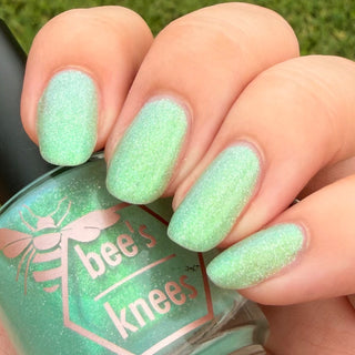 Image provided for Bee's Knees by a paid swatcher featuring the nail polish " Seafoam in my Blood "