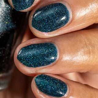 Image provided for Bee's Knees by a paid swatcher featuring the nail polish " From the Depths "