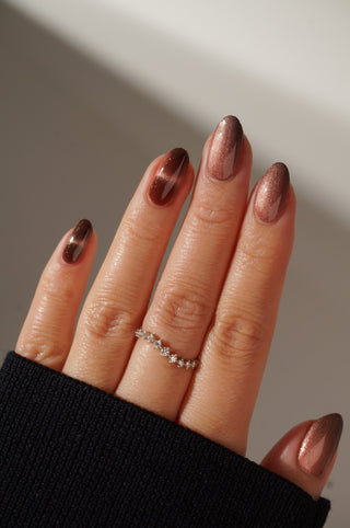 Image provided for Bee's Knees by a paid swatcher featuring the nail polish " She is Gone and I Long to Follow "