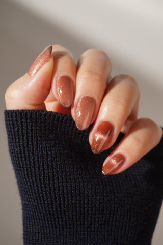 Image provided for Bee's Knees by a paid swatcher featuring the nail polish " She is Gone and I Long to Follow "