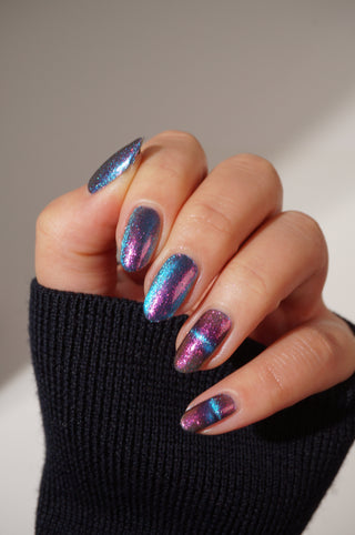 Image provided for Bee's Knees by a paid swatcher featuring the nail polish " Take Me with You "