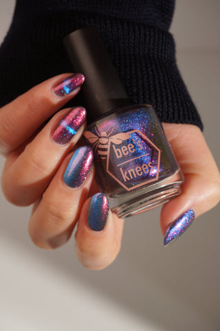 Image provided for Bee's Knees by a paid swatcher featuring the nail polish " Take Me with You "
