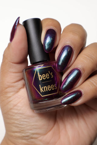 Image provided for Bee's Knees by a paid swatcher featuring the nail polish " My Lucky Day "