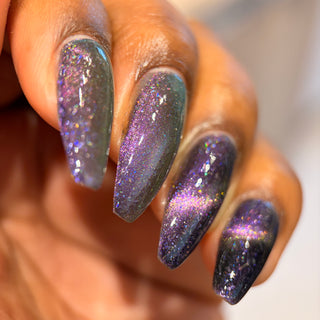 Image provided for Bee's Knees by a paid swatcher featuring the nail polish " Death is its Own Kind of Rebirth "