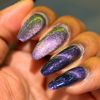 Image provided for Bee's Knees by a paid swatcher featuring the nail polish " Death is its Own Kind of Rebirth "