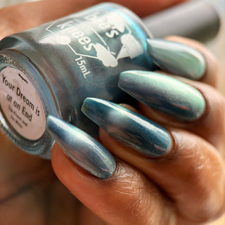 Image provided for Bee's Knees by a paid swatcher featuring the nail polish " Your Dream is at an End "