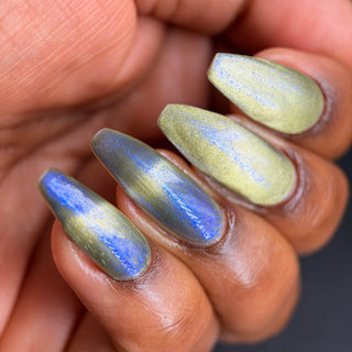 Image provided for Bee's Knees by a paid swatcher featuring the nail polish " There is Nothing But Stone "