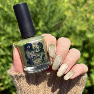 Image provided for Bee's Knees by a paid swatcher featuring the nail polish " Happy Tuesday "