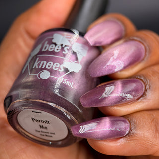 Image provided for Bee's Knees by a paid swatcher featuring the nail polish " Permit Me "