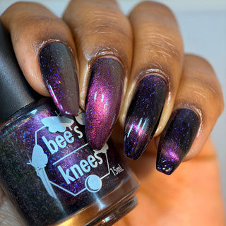 Image provided for Bee's Knees by a paid swatcher featuring the nail polish " Have Care for My Virtue "