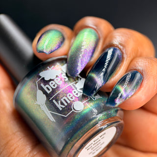 Image provided for Bee's Knees by a paid swatcher featuring the nail polish " Soon You Will Not Have to Drown "