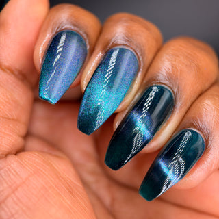 Image provided for Bee's Knees by a paid swatcher featuring the nail polish " Even Death Bears its Flowers "