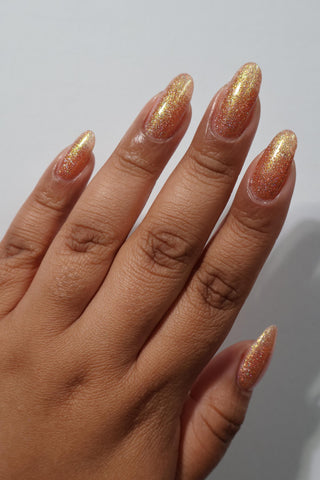 Image provided for Bee's Knees by a paid swatcher featuring the nail polish " The Golden Path "