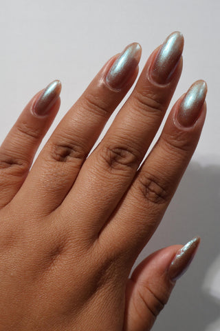 Image provided for Bee's Knees by a paid swatcher featuring the nail polish " Torrent "