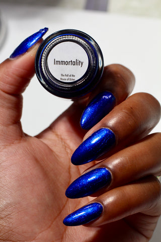 Image provided for Bee's Knees by a paid swatcher featuring the nail polish " Immortality "