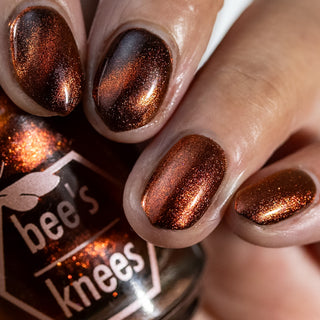 Image provided for Bee's Knees by a paid swatcher featuring the nail polish " The Crown Prince "