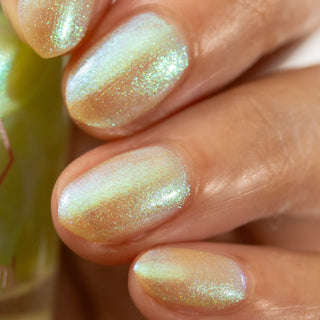 Image provided for Bee's Knees by a paid swatcher featuring the nail polish " Mirth "