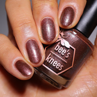 Image provided for Bee's Knees by a paid swatcher featuring the nail polish " Tend the Flames "