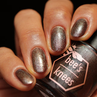 Image provided for Bee's Knees by a paid swatcher featuring the nail polish " Tend the Flames "