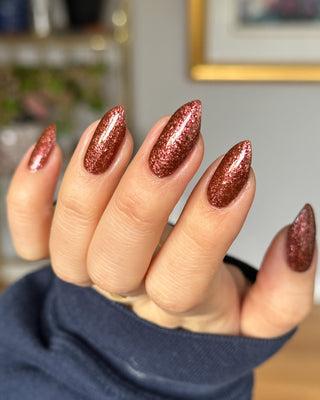 Image provided for Bee's Knees by a paid swatcher featuring the nail polish " The Narrow Limits of Academia "