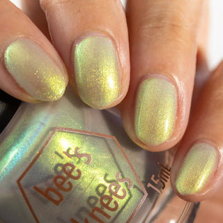 Image provided for Bee's Knees by a paid swatcher featuring the nail polish " The Demon Realm "