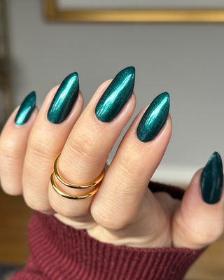 Image provided for Bee's Knees by a paid swatcher featuring the nail polish " Entirely Bewitching but so Odd "