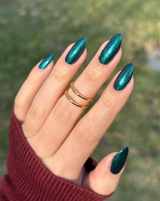 Image provided for Bee's Knees by a paid swatcher featuring the nail polish " Entirely Bewitching but so Odd "