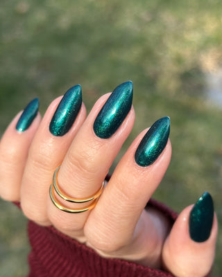 Image provided for Bee's Knees by a paid swatcher featuring the nail polish " Entirely Bewitching but so Odd "
