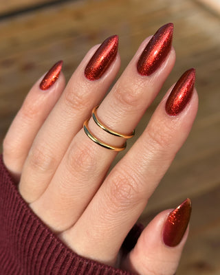Image provided for Bee's Knees by a paid swatcher featuring the nail polish " The Dark Angel "