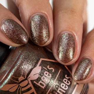 Image provided for Bee's Knees by a paid swatcher featuring the nail polish " Tend the Flames "