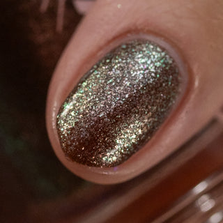 Image provided for Bee's Knees by a paid swatcher featuring the nail polish " Tend the Flames "