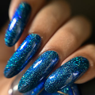 Image provided for Bee's Knees by a paid swatcher featuring the nail polish " Game Playing Deviant "