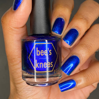 Image provided for Bee's Knees by a paid swatcher featuring the nail polish " You're Making Us Look Bad "