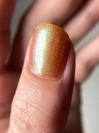 Image provided for Bee's Knees by a paid swatcher featuring the nail polish " Crown of Coral and Pearls "